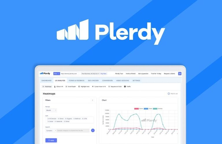 Plerdy: Track and analyze users using heat maps